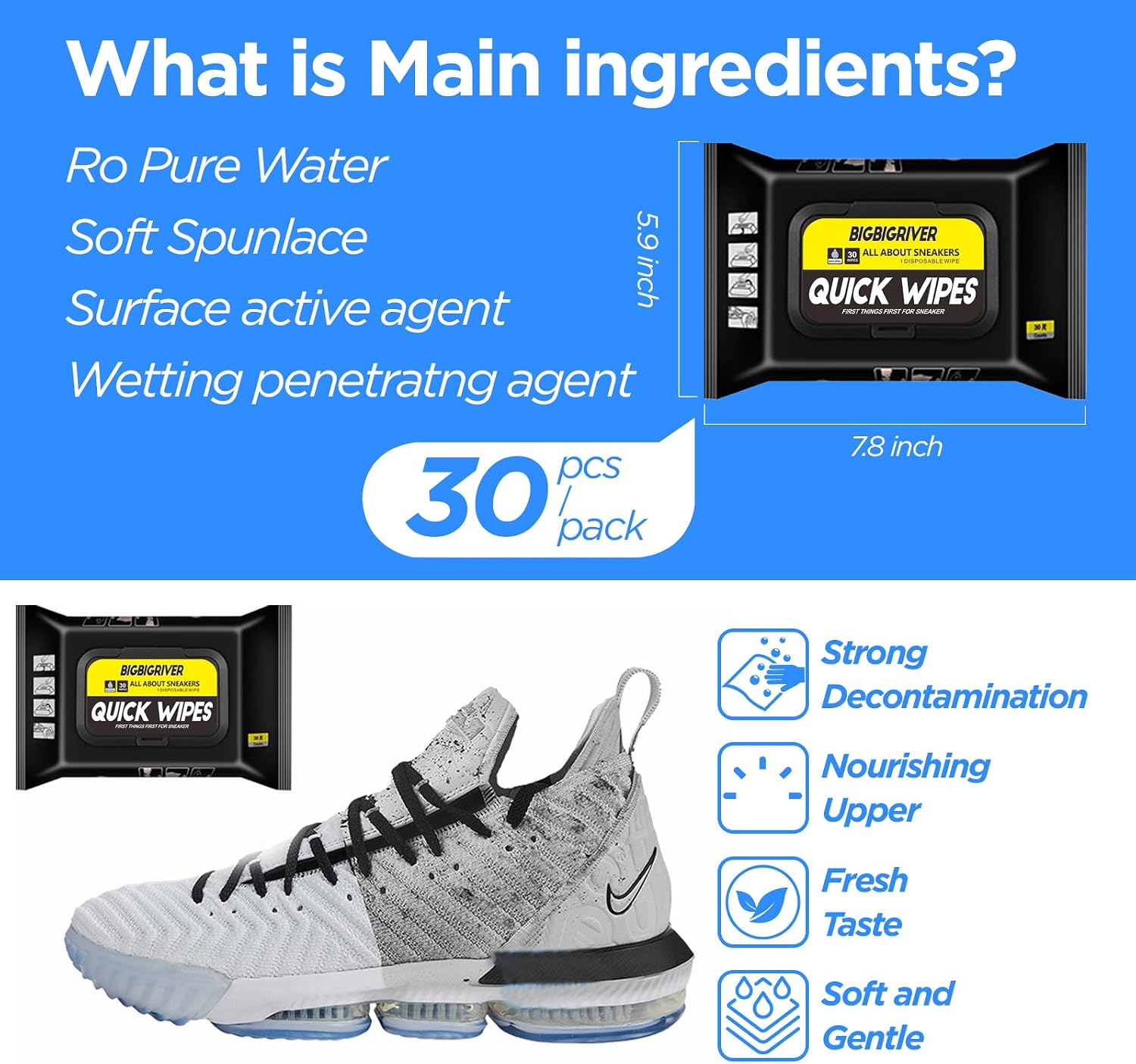 Shoe Wipes 2 Pack 60 Pcs Sneak - огляд і ціна Sneaker Cleaner